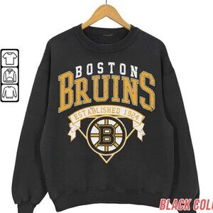 90s Boston Bruins Sweatshirt, Boston Bruins Vintage T-shirt, Boston Crecwneck